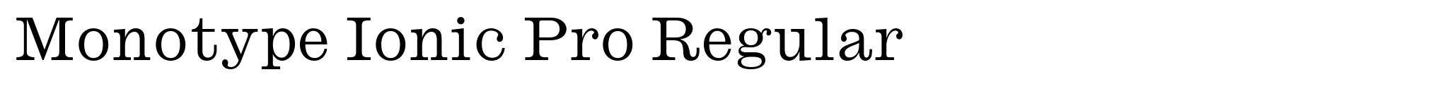 Monotype Ionic Pro Regular image